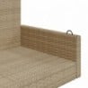 Bézs polyrattan hintapad 119 x 56 x 48 cm