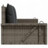 Szürke polyrattan hintapad párnákkal 119x56x48 cm