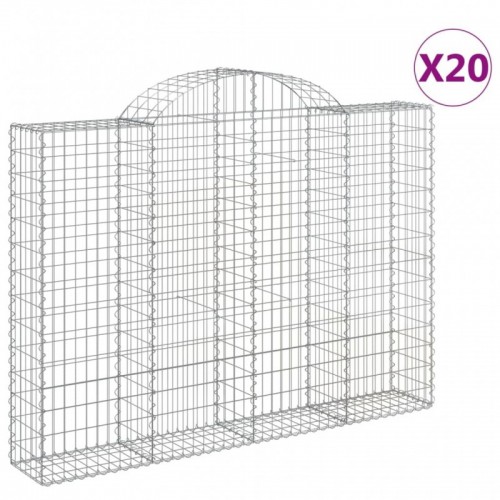 20 db íves horganyzott vas gabion kosár 200x30x140|160 cm