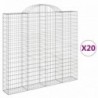 20 db íves horganyzott vas gabion kosár 200x30x180|200 cm