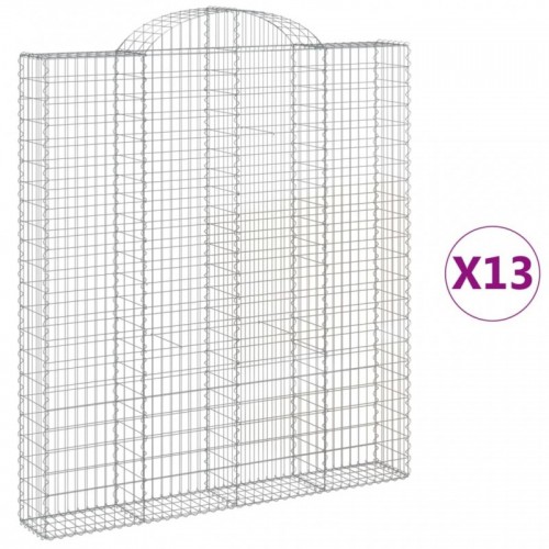 13 db íves horganyzott vas gabion kosár 200x30x220|240 cm