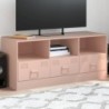Rózsaszín acél TV-szekrény 99 x 39 x 44 cm