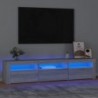 Szürke sonoma színű TV-szekrény LED-lámpákkal 180x35x40 cm