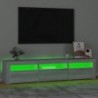 Szürke sonoma színű TV-szekrény LED-lámpákkal 180x35x40 cm