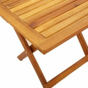 2 db piros tömör fa összecsukható kerti szék asztallal