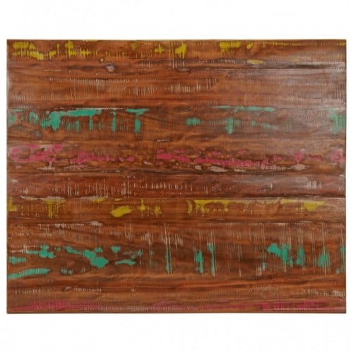 Tömör újrahasznosított fa téglalap alakú asztallap 110x80x2,5cm