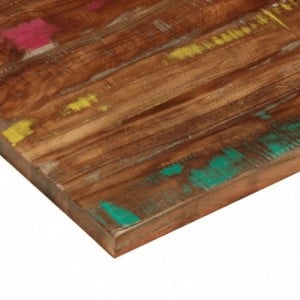 Tömör újrahasznosított fa téglalap alakú asztallap 110x70x3,8cm