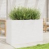 Fehér tömör fenyőfa kerti növénytartó 110 x 40 x 68,5 cm