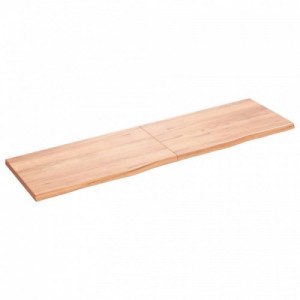 Világosbarna kezelt tömör tölgyfa asztallap 180x50x(2-4) cm