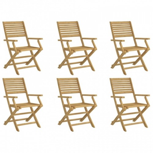 6 db összecsukható tömör akácfa kerti szék 54,5x61,5x86,5 cm