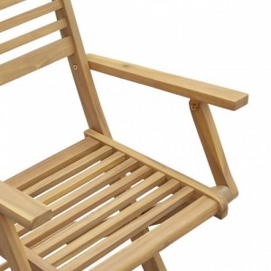 6 db összecsukható tömör akácfa kerti szék 54,5x61,5x86,5 cm