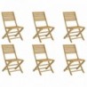6 db összecsukható tömör akácfa kerti szék 48,5x61,5x87 cm