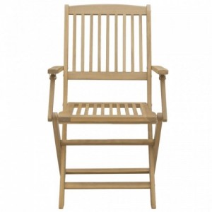 8 db összecsukható tömör akácfa kerti szék 54,5x58x90 cm
