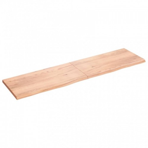 Világosbarna kezelt tömör tölgyfa asztallap 200x50x(2-4) cm