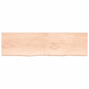 Kezeletlen tömör fa fürdőszobai pult 220x60x(2-4) cm