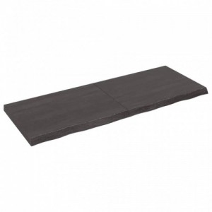 Sötétbarna kezelt tömör tölgyfa asztallap 160x60x(2-6) cm