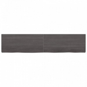 Sötétbarna kezelt tömör tölgyfa asztallap 180x40x(2-6) cm