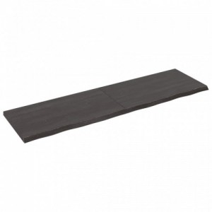 Sötétbarna kezelt tömör tölgyfa asztallap 180x50x(2-4) cm