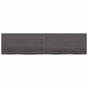 Sötétbarna kezelt tömör tölgyfa asztallap 200x50x(2-4) cm