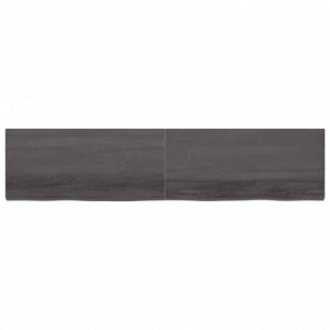 Sötétbarna kezelt tömör tölgyfa asztallap 220x50x(2-6) cm