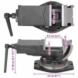 Kéttengelyes dönthető satu 100 mm