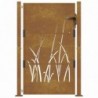 Fűmintás corten acél kerti kapu 105 x 130 cm