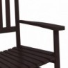 2 db barna tömör nyárfa hintaszék ívelt ülőfelülettel