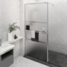 Króm ESG üveg és alumínium zuhanyfal polccal 115x195 cm