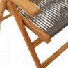 8 db szürke tömör akácfa dönthető kerti szék