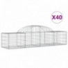 40 db íves horganyzott vas gabion kosár 200x50x40|60 cm