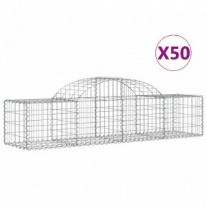 50 db íves horganyzott vas gabion kosár 200x50x40|60 cm