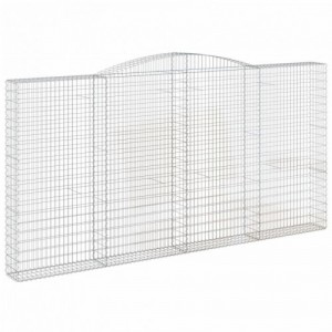 25 db íves horganyzott vas gabion kosár 400x30x200|220 cm