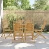 6 db összecsukható bambusz kerti szék 46 x 66 x 99 cm