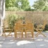 6 db összecsukható bambusz kerti szék 53 x 66 x 99 cm