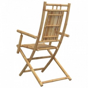 6 db összecsukható bambusz kerti szék 53 x 66 x 99 cm