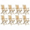 8 db összecsukható bambusz kerti szék 53 x 66 x 99 cm
