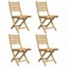 4 db összecsukható bambusz kerti szék 43x54x88 cm
