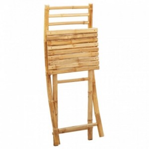 6 db összecsukható bambusz kerti szék 43x54x88 cm