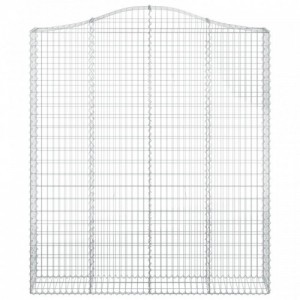 8 db íves horganyzott vas gabion kosár 200x30x220|240 cm