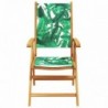 6 db zöld szövet és tömör fa dönthető kerti szék