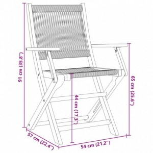 6 db szürke tömör akácfa összecsukható kerti szék