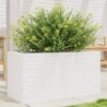 Fehér tömör fenyőfa kerti virágtartó 90 x 40 x 45,5 cm