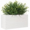 Fehér tömör fenyőfa kerti virágtartó 90 x 40 x 45,5 cm