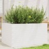 Fehér tömör fenyőfa kerti virágláda 90 x 60 x 45,5 cm