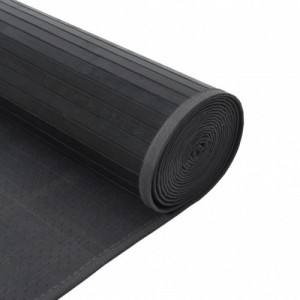Négyszögletű szürke bambusz szőnyeg 100 x 1000 cm