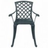 2 db zöld öntött alumínium kerti szék