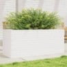 Fehér tömör fenyőfa kerti virágláda 110x40x46 cm