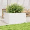 Fehér tömör fenyőfa kerti virágláda 90x60x46 cm
