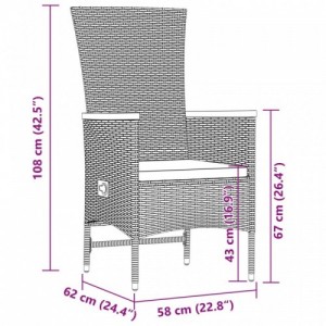 11 részes szürke polyrattan kerti ülőgarnitúra párnákkal