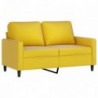 Kétszemélyes sárga bársony kanapé 120 cm